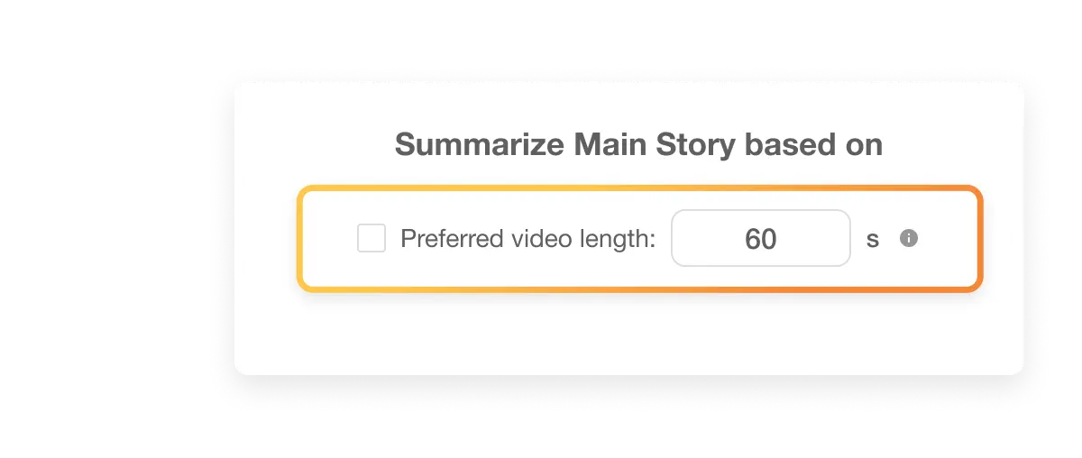 AI Video Summary - Set your preferred video length for a customized summary. AI creates the perfect summary tailored to your specified duration.